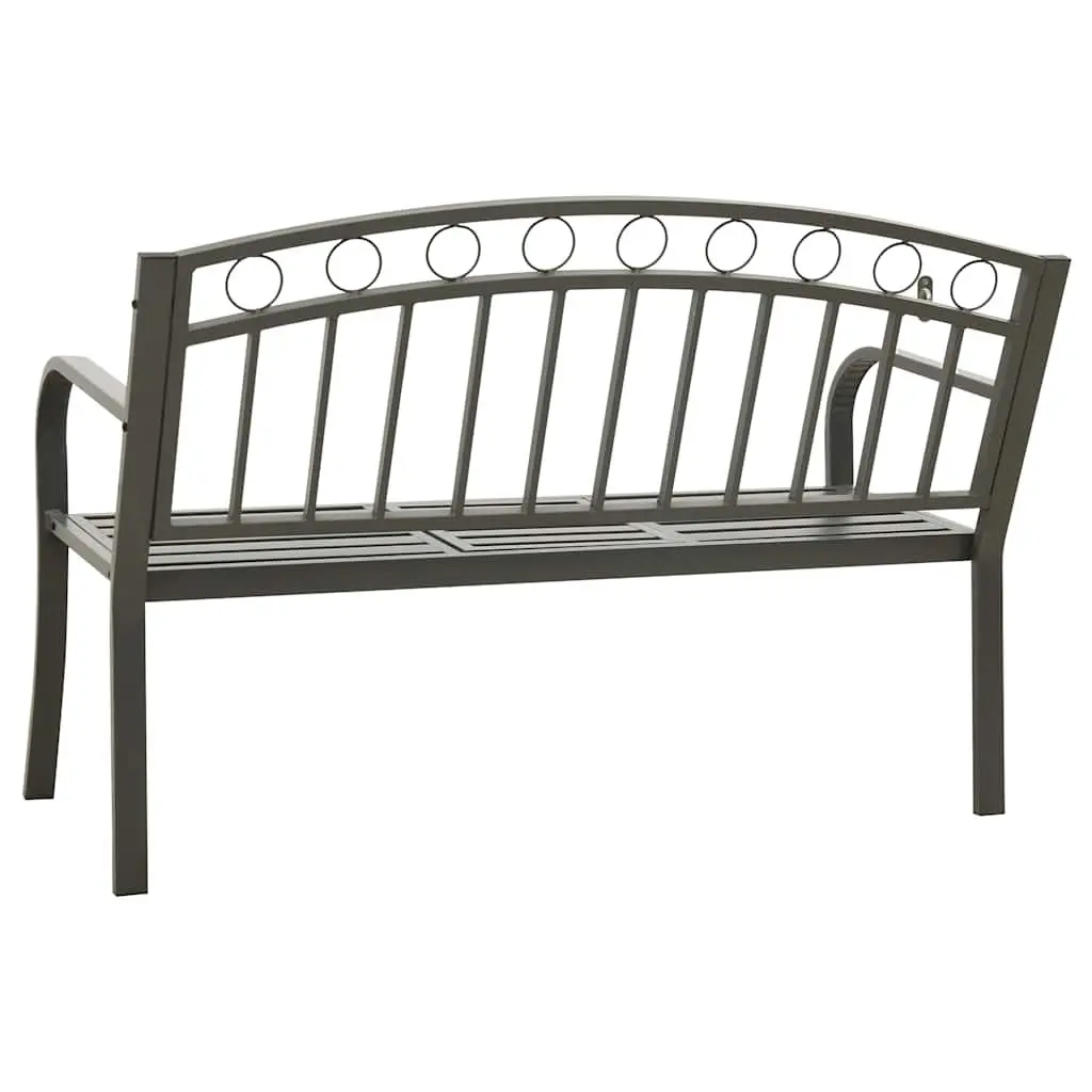 Garden Bench with Integrated Table 120cm Grey