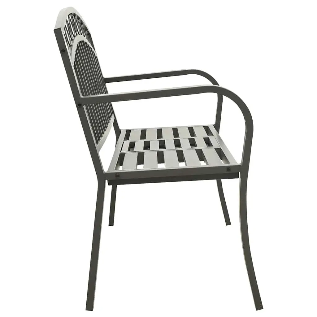 Garden Bench with Integrated Table 120cm Grey