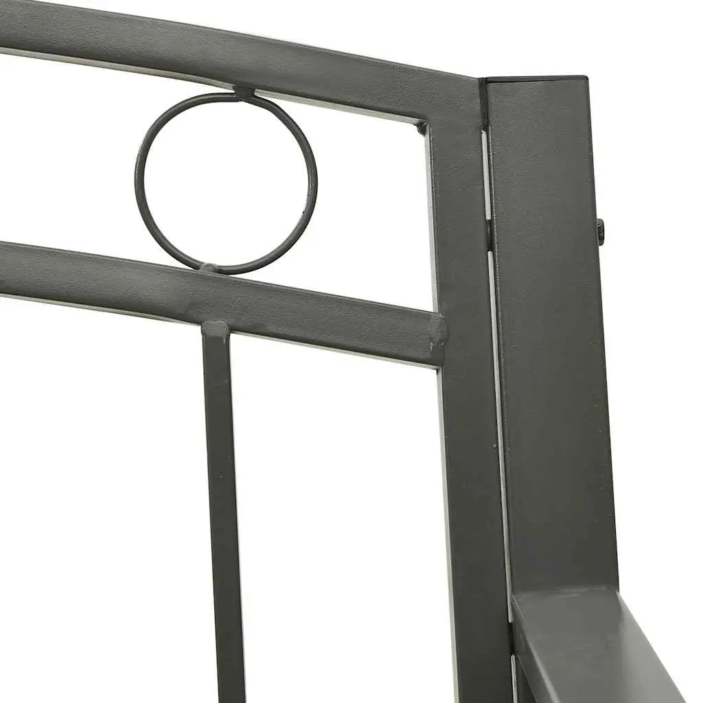 Garden Bench with Integrated Table 120cm Grey
