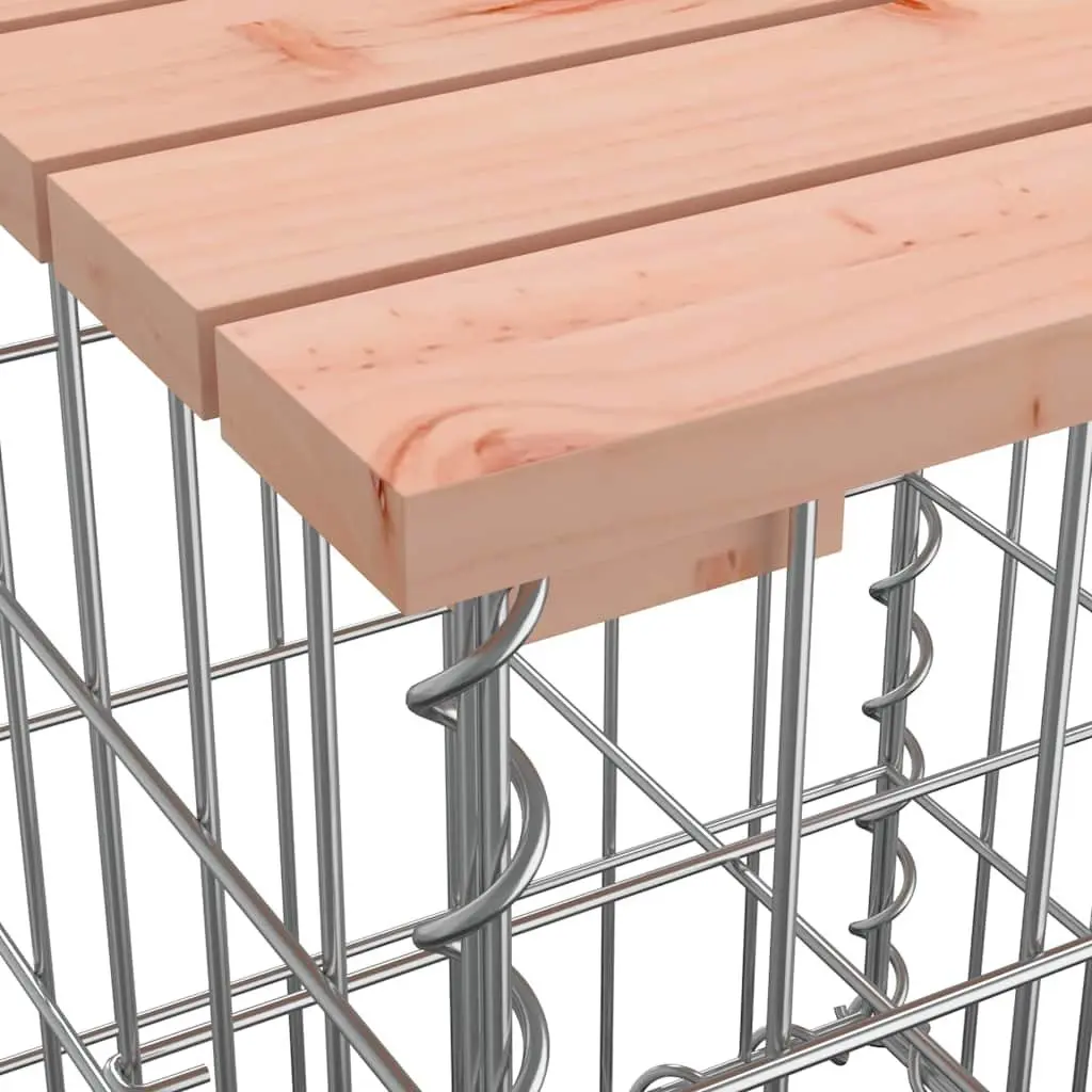 Garden Bench with Solid Wood Seat and Steel Base