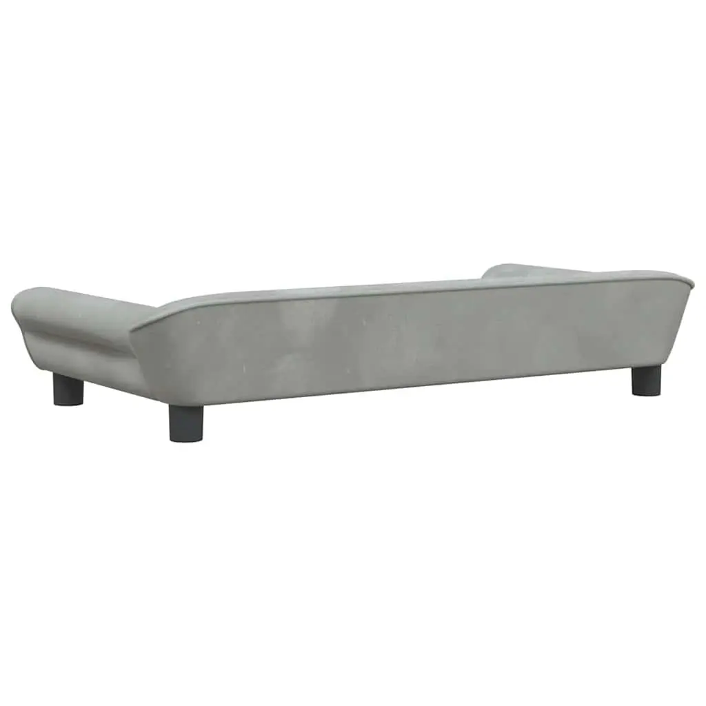 Kids Sofa Velvet Grey 100x50x26cm