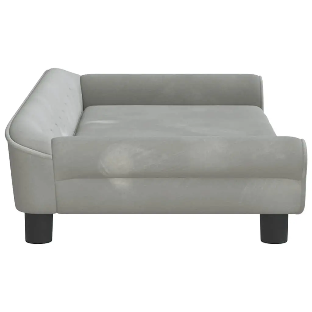 Kids Sofa Velvet Grey 100x50x26cm