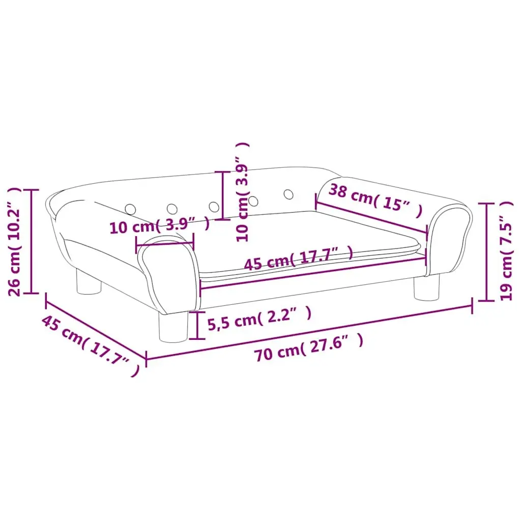 Kids Sofa Velvet Light Grey Padded Furniture Lounger Seat Pine Wood Frame