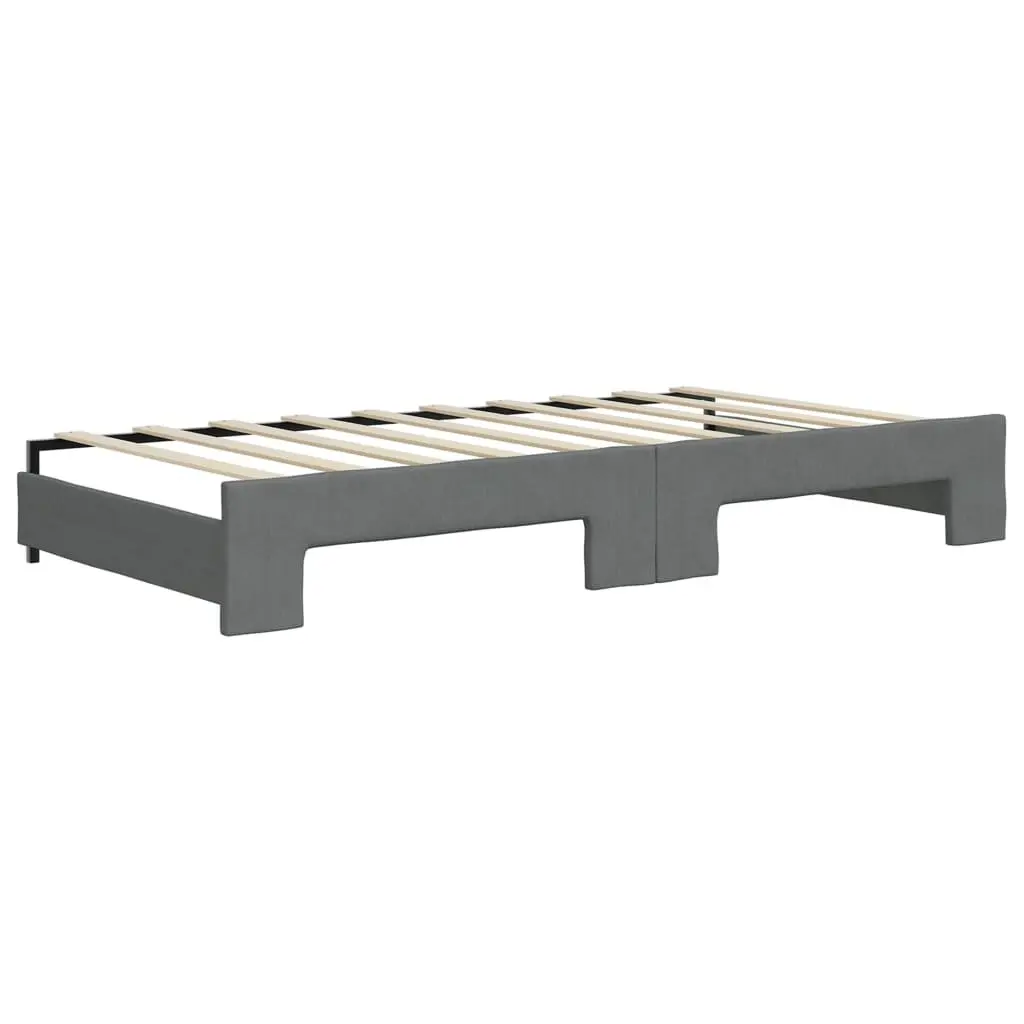 Grey Sofa Bed with Trundle and Storage Drawers