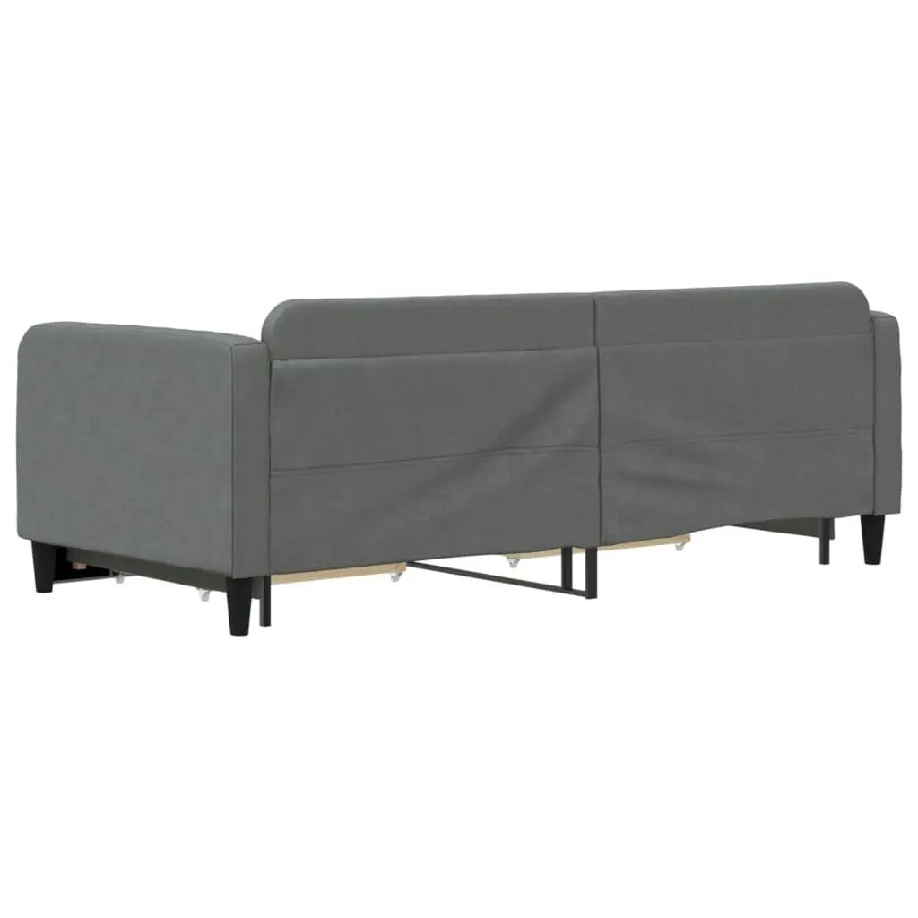 Grey Sofa Bed with Trundle and Storage Drawers