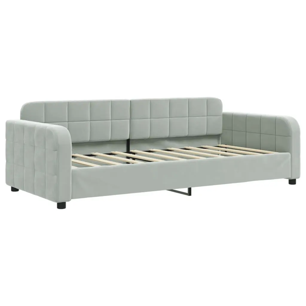 Grey Daybed with Trundle and Storage Drawers