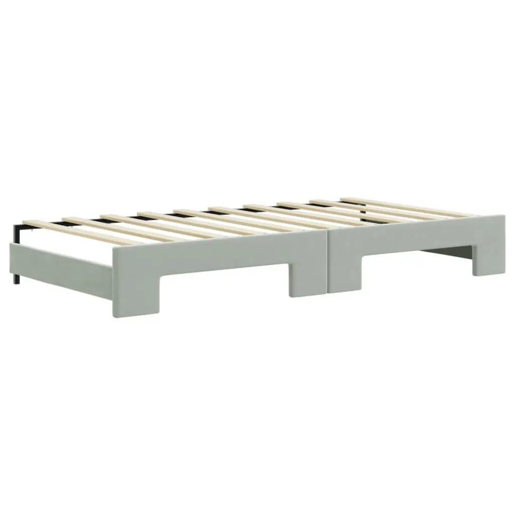 Grey Daybed with Trundle and Storage Drawers