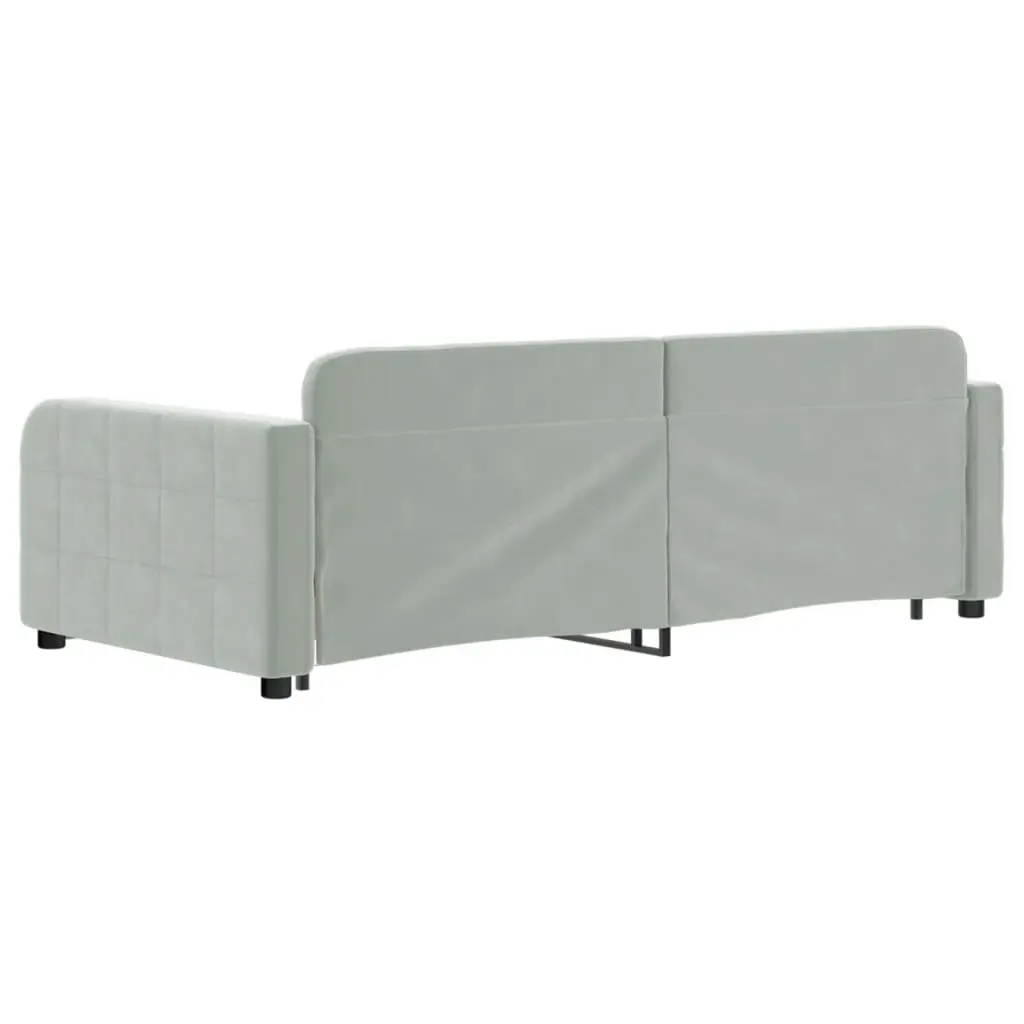 Grey Daybed with Trundle and Storage Drawers