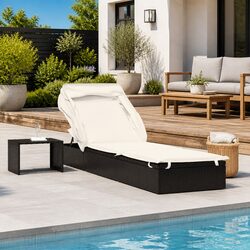 Adjustable Outdoor Daybed with Foldable Roof