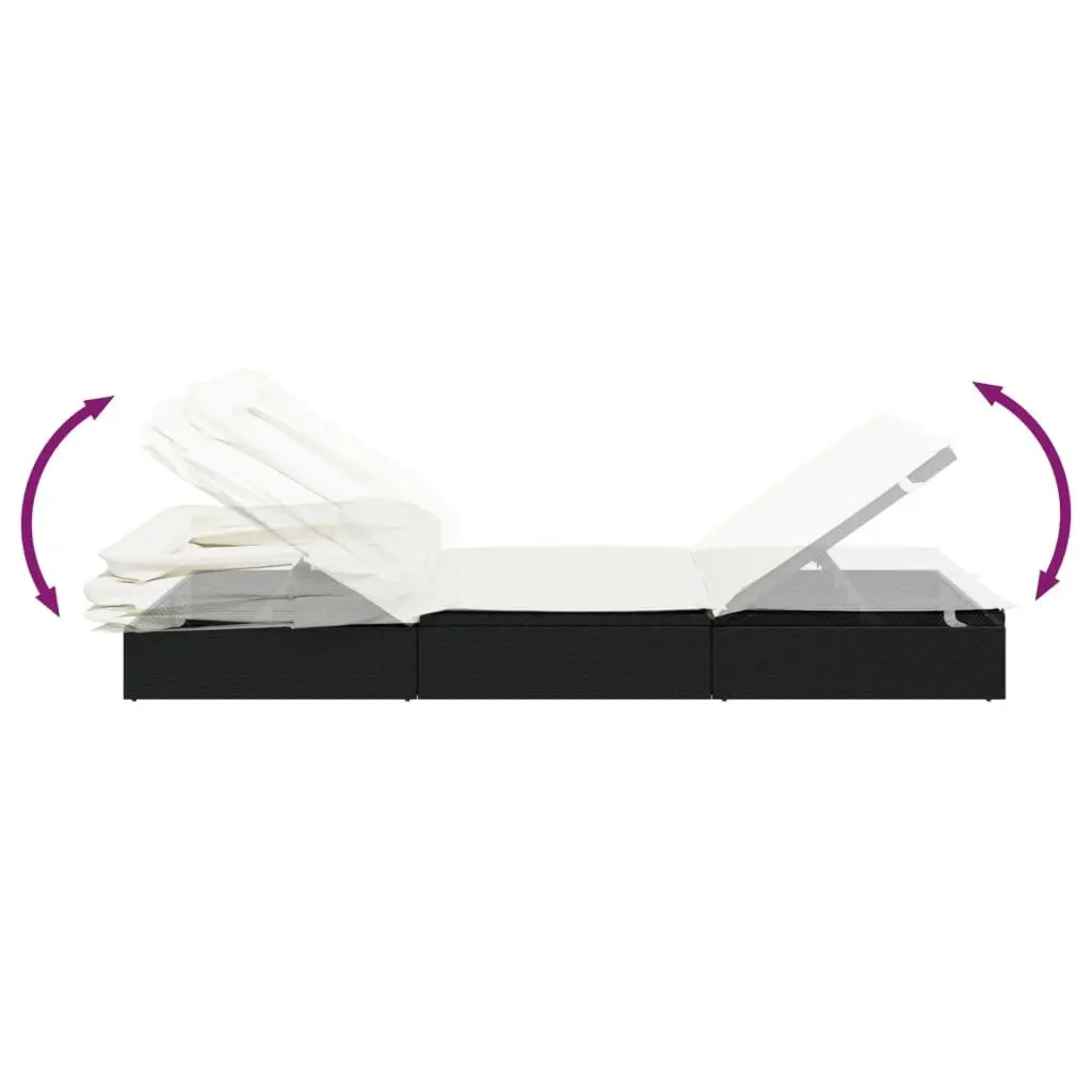 Adjustable Outdoor Daybed with Foldable Roof