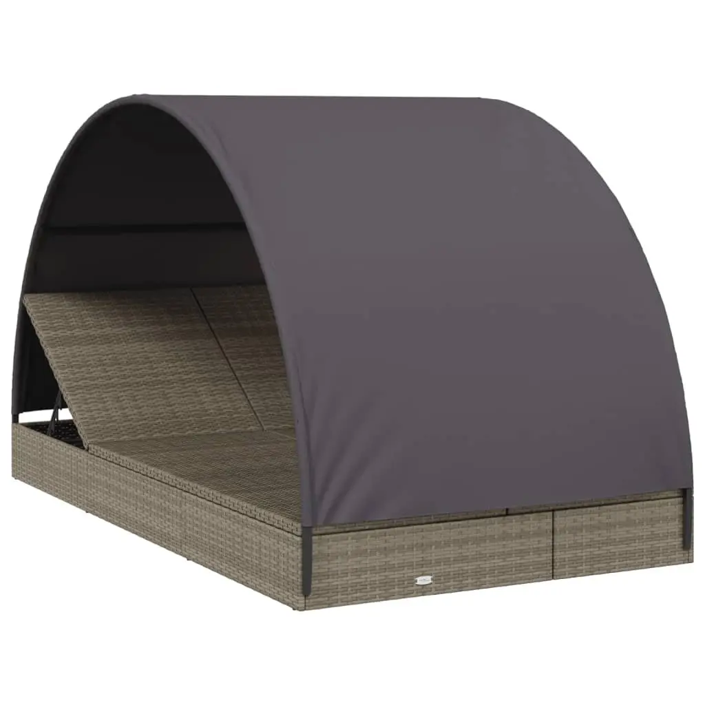 2-Person Sun Lounger Daybed with Round Roof
