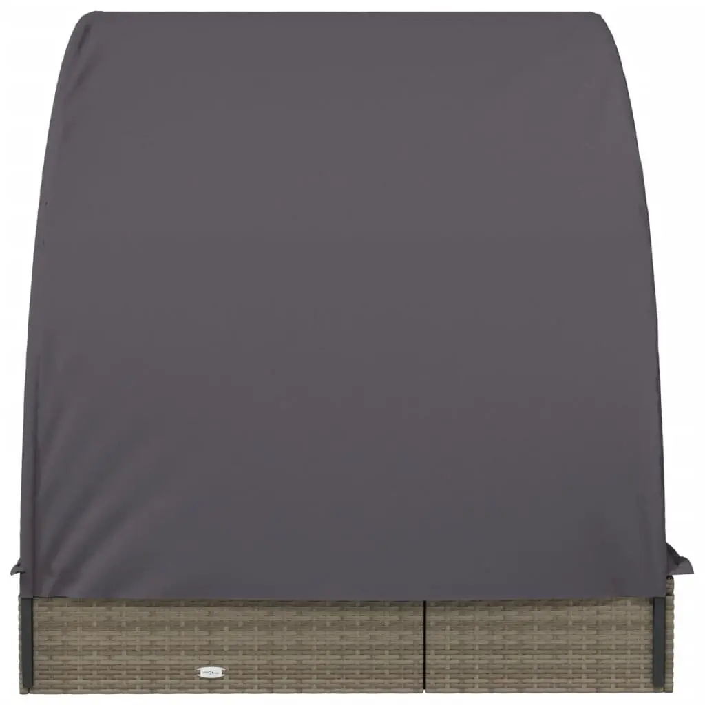 2-Person Sun Lounger Daybed with Round Roof