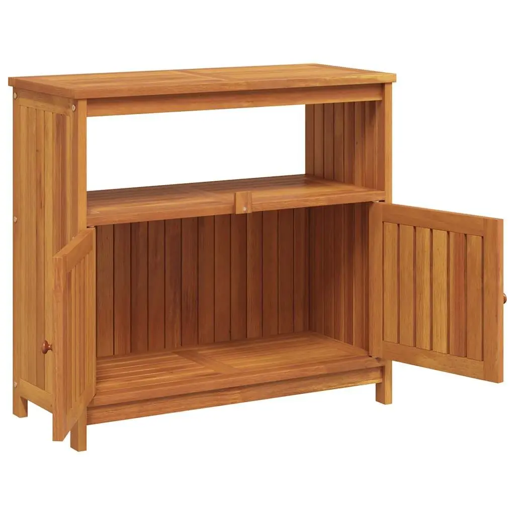 Garden Console Table Solid Acacia Wood 80x35x75cm Brown
