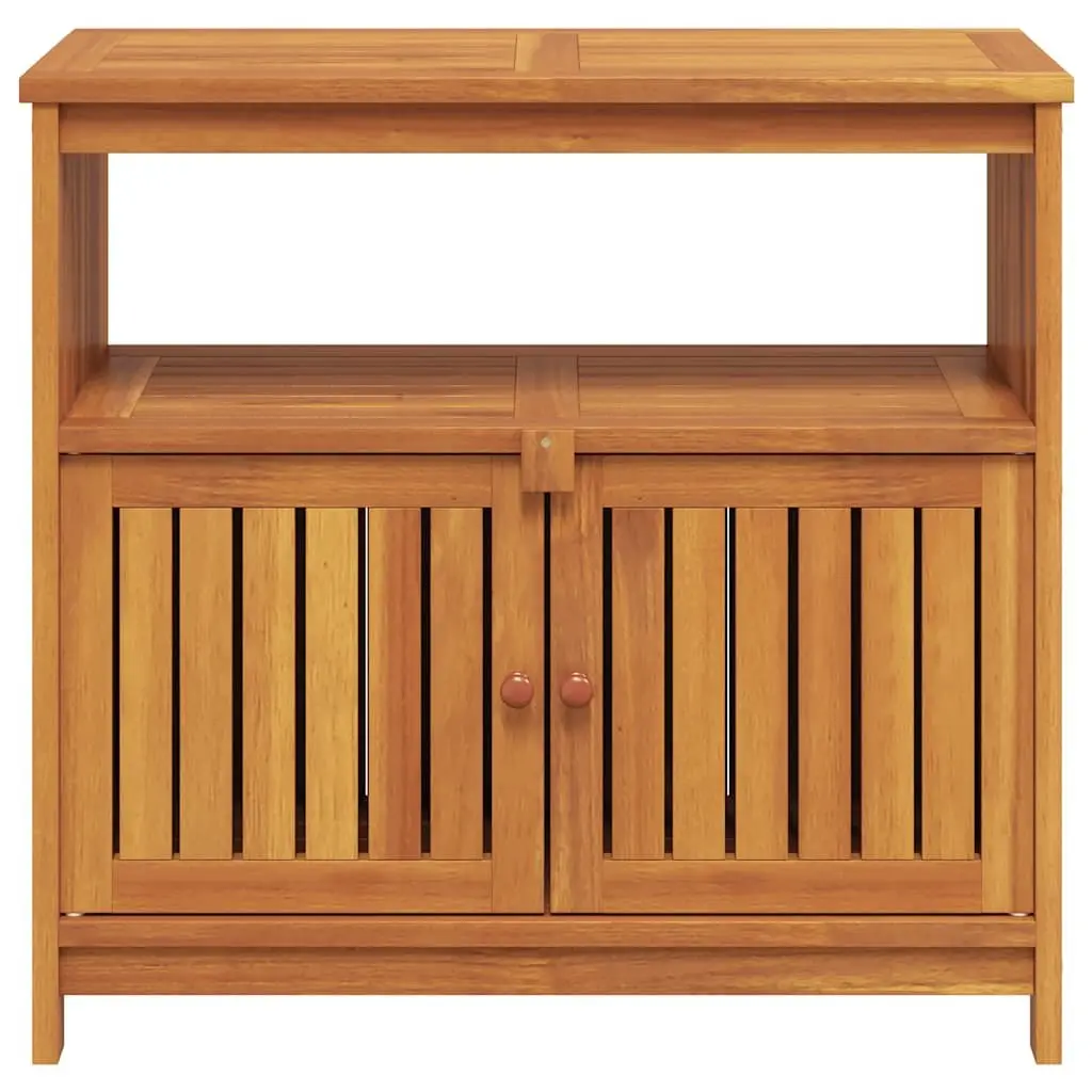 Garden Console Table Solid Acacia Wood 80x35x75cm Brown