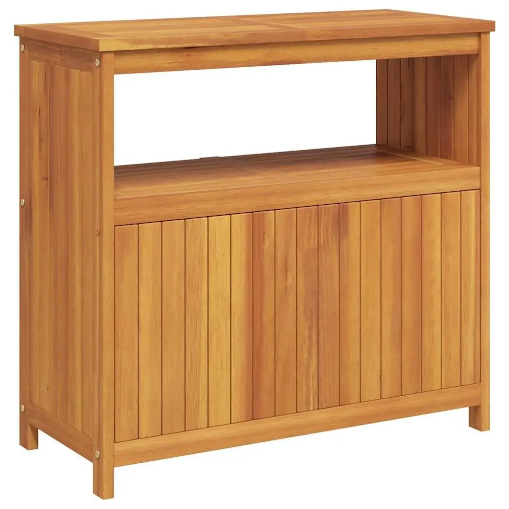 Garden Console Table Solid Acacia Wood 80x35x75cm Brown