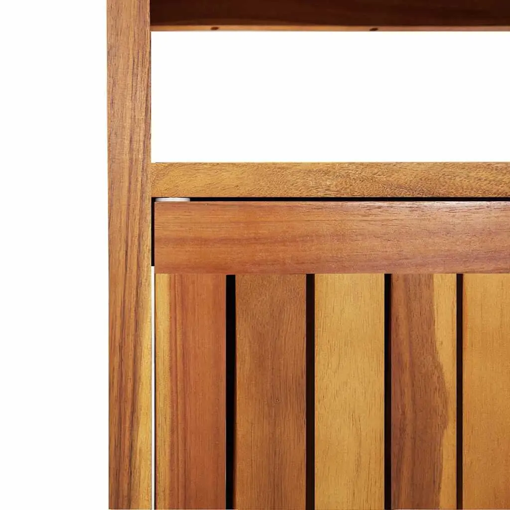 Garden Console Table Solid Acacia Wood 80x35x75cm Brown
