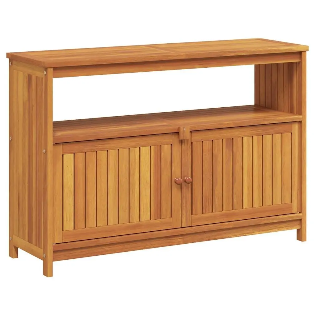 Outdoor Storage Console Table in Solid Acacia Wood