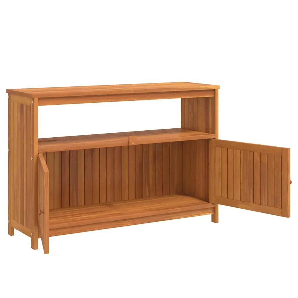 Outdoor Storage Console Table in Solid Acacia Wood