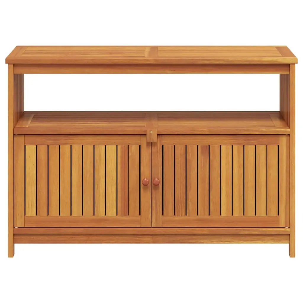 Outdoor Storage Console Table in Solid Acacia Wood