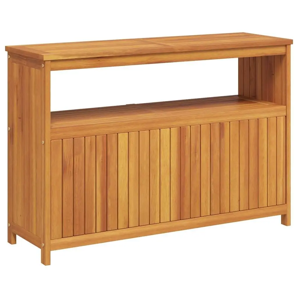 Outdoor Storage Console Table in Solid Acacia Wood