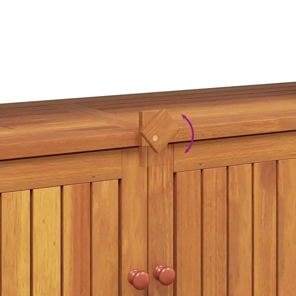 Outdoor Storage Console Table in Solid Acacia Wood