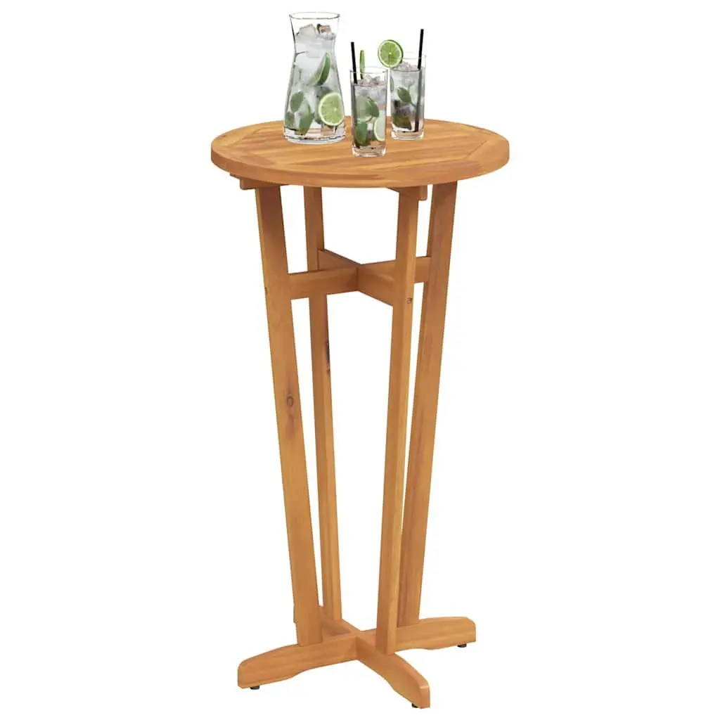 Garden Bar Table Ø60x105cm Outdoor Bistro High Top Cocktail Furniture Brown