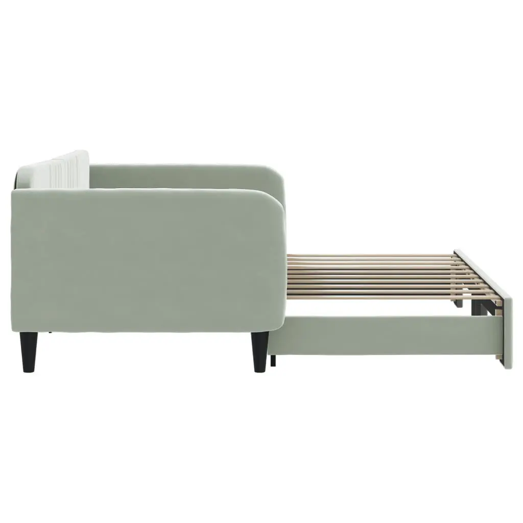 Grey Daybed with Trundle for Space-Saving Comfort