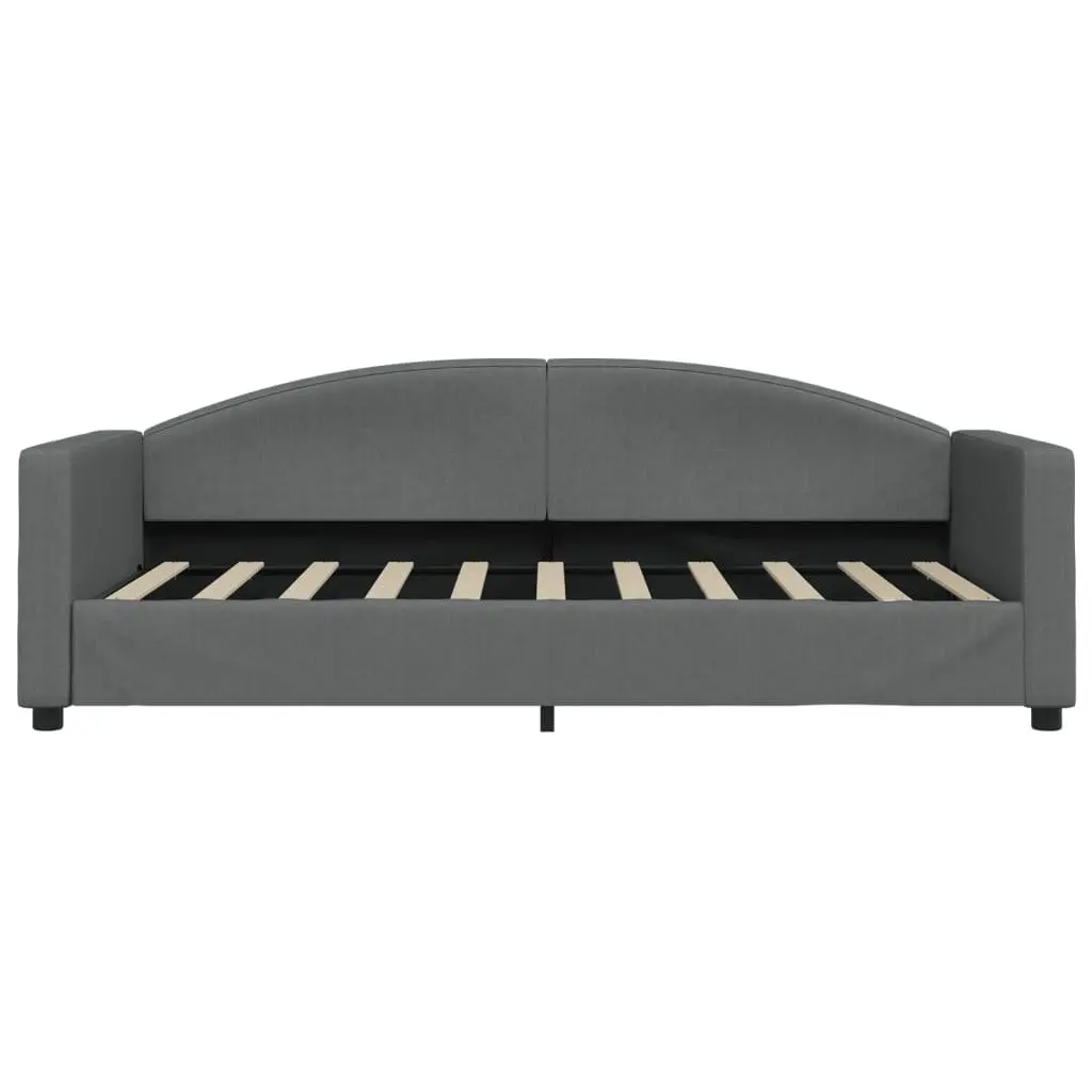 Grey Daybed with Trundle Sofa Bed 90x190 cm