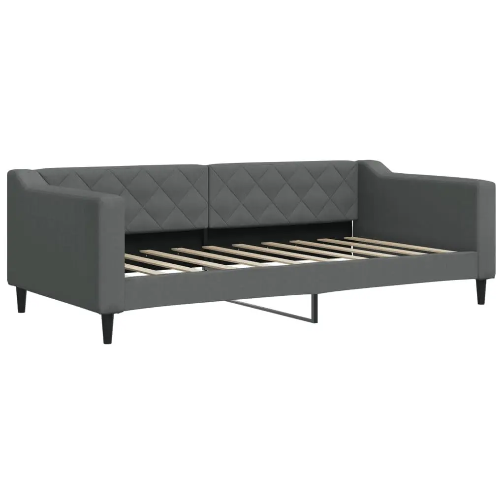 Grey Daybed with Trundle Sofa Bed, 90x190cm