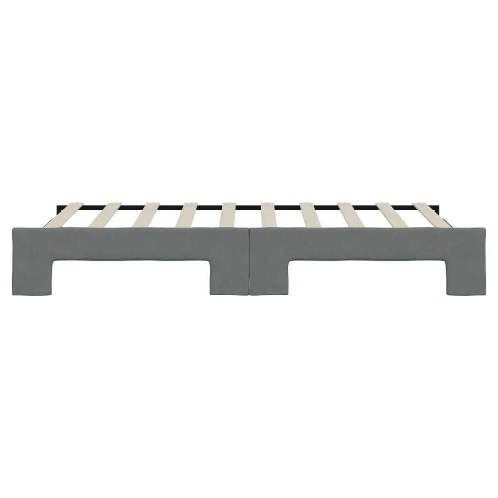 Grey Daybed with Trundle Sofa Bed, 90x190cm