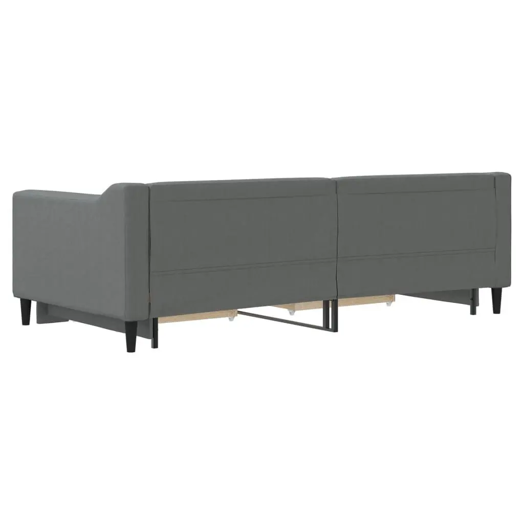 Daybed with Trundle & Storage Drawers in Grey