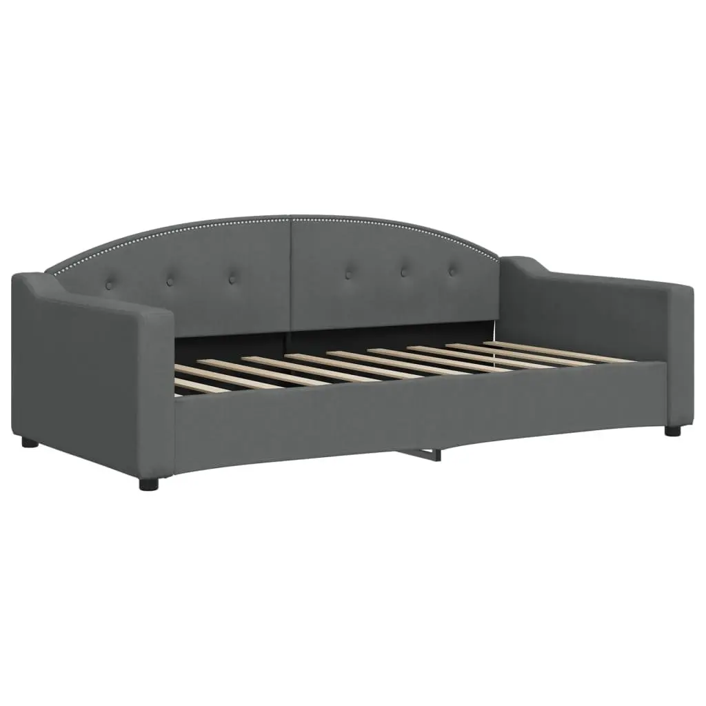Convertible Grey Daybed with Trundle Sofa Bed 90x190 cm