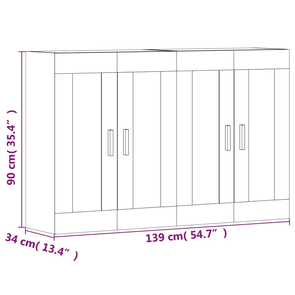 Wall Mounted Storage Cabinets with Glass Doors