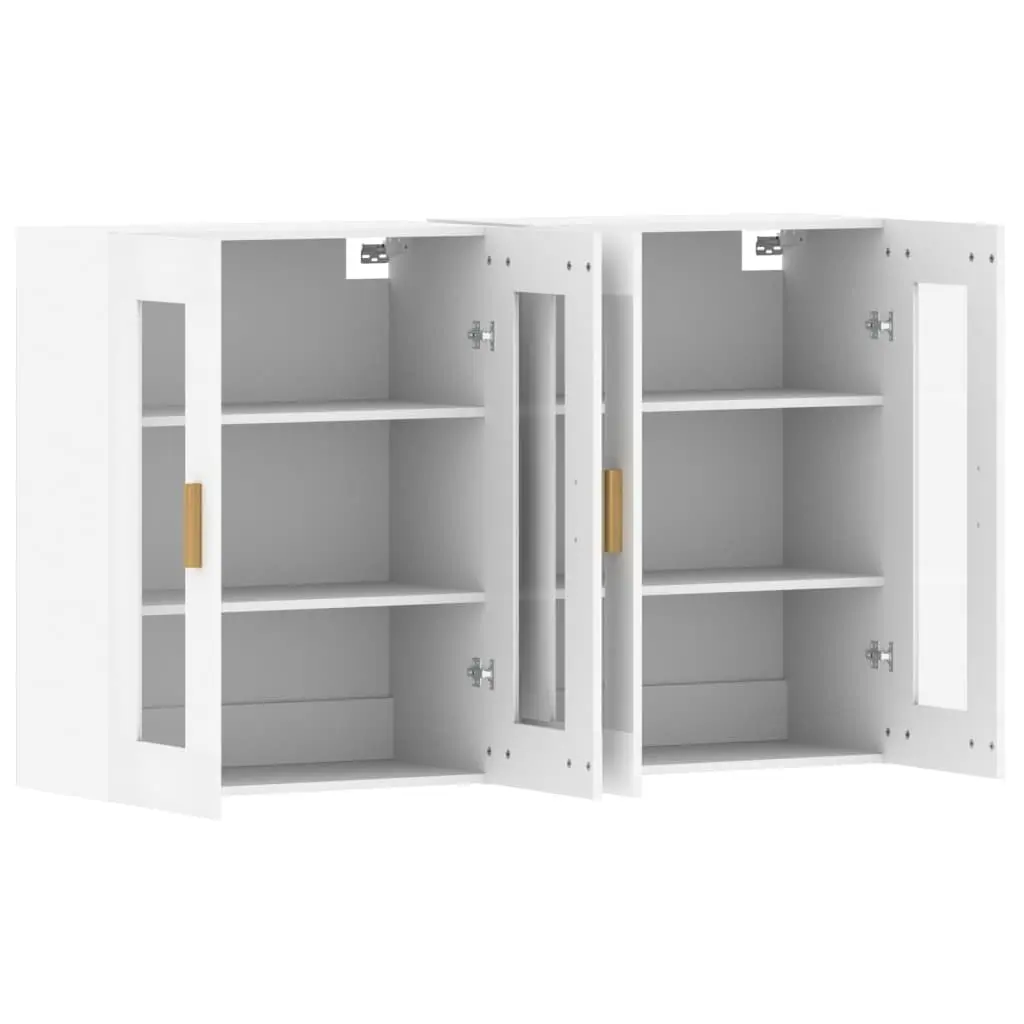 Wall Mounted Storage Cabinets with Glass Doors