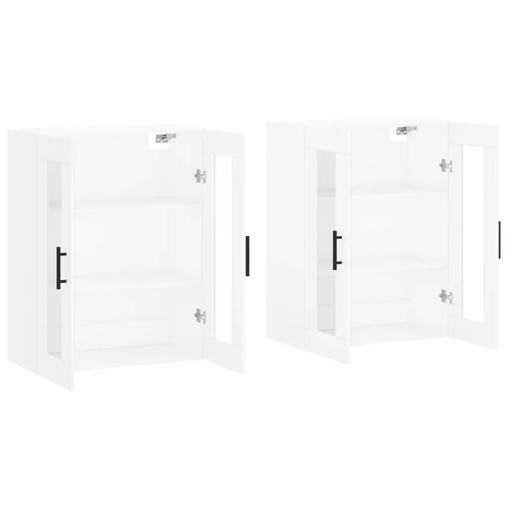 Wall Mounted Storage Cabinets with Glass Doors
