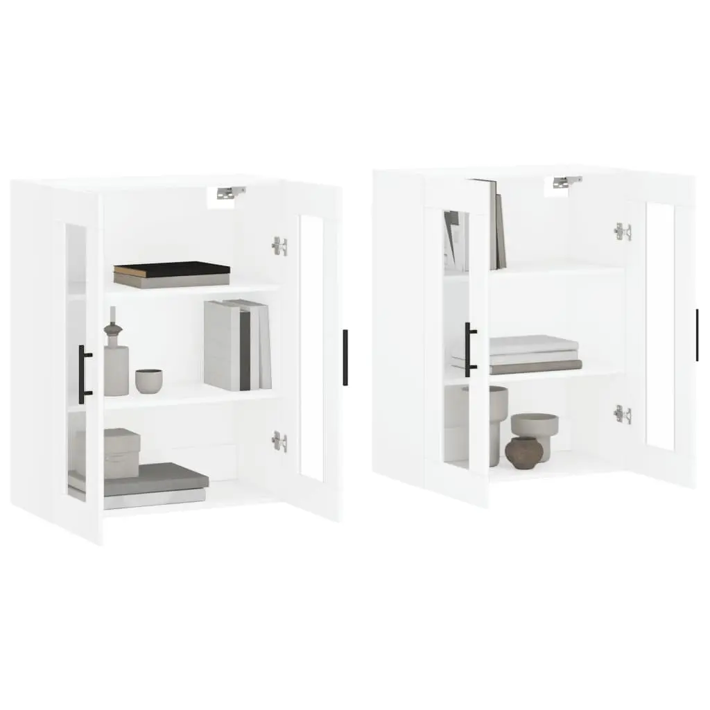 Wall Mounted Storage Cabinets with Glass Doors