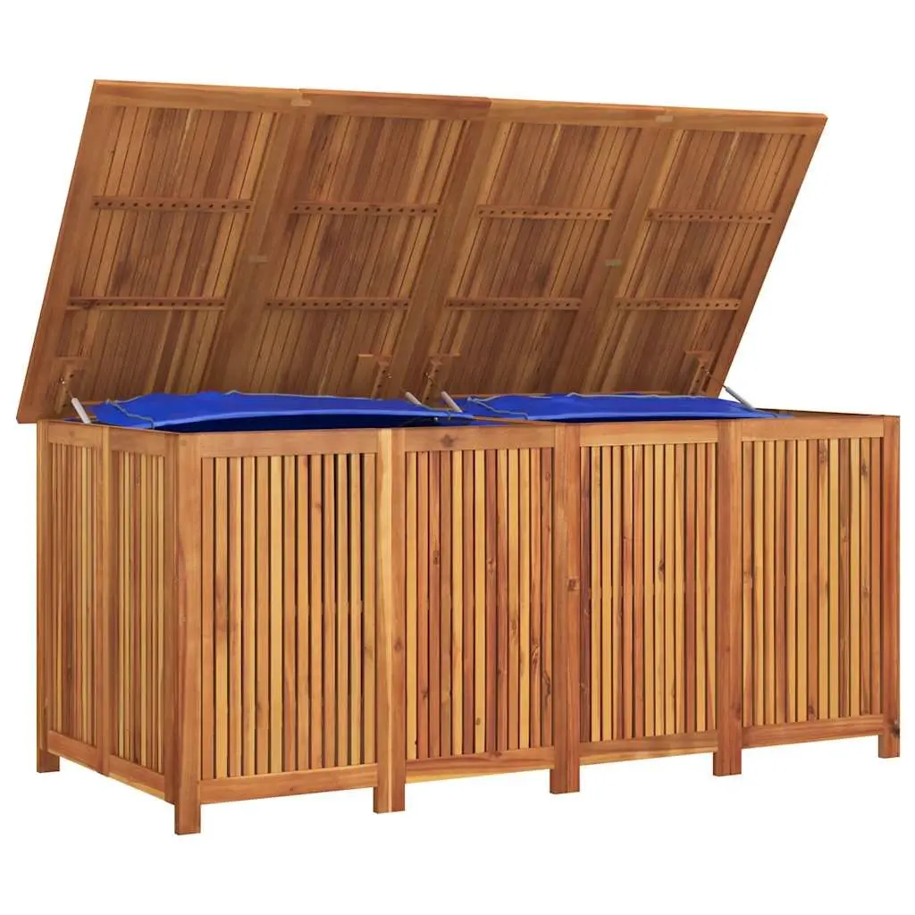 Outdoor Storage Box Solid Acacia Wood 200x80x75cm Brown
