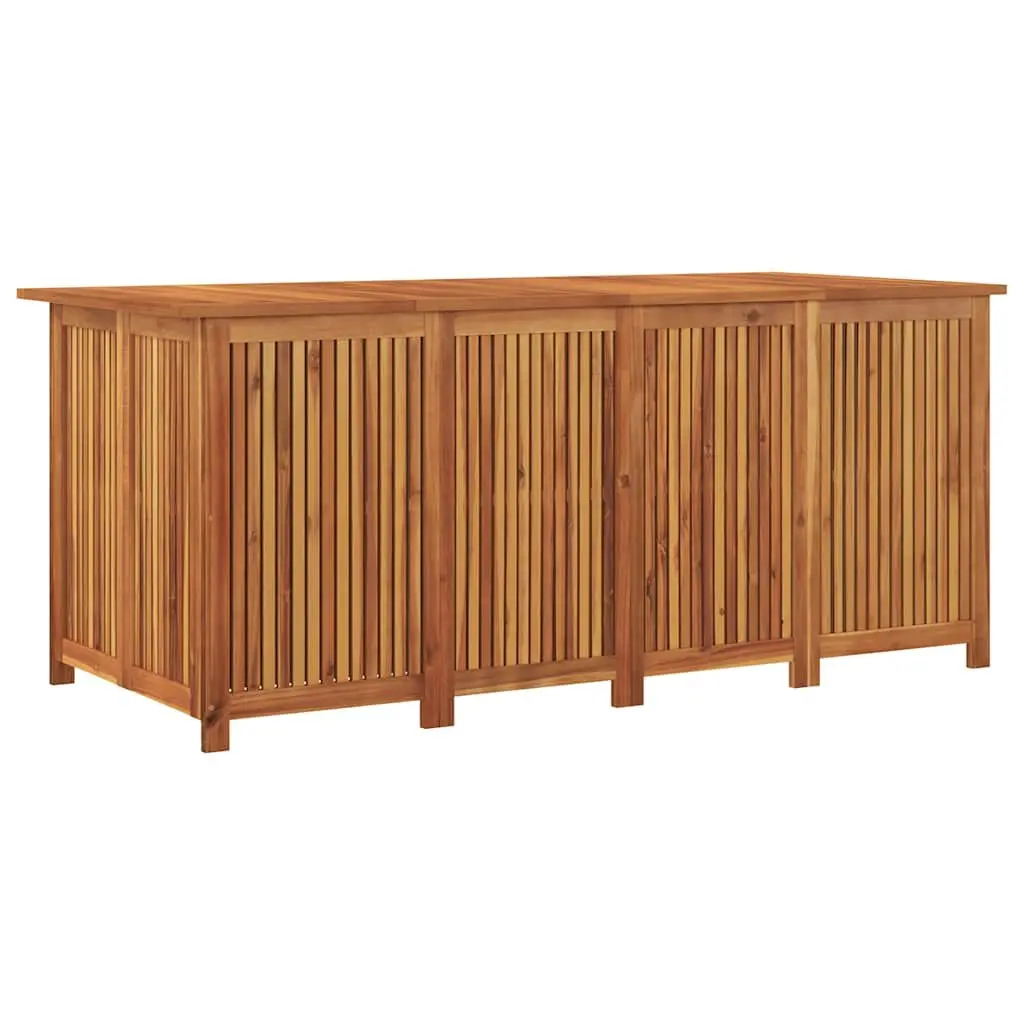 Outdoor Storage Box Solid Acacia Wood 200x80x75cm Brown