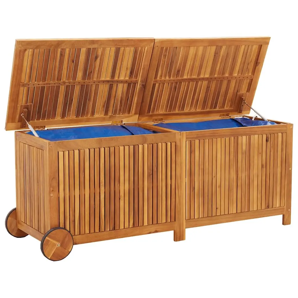 Garden Storage Box Solid Acacia Wood 150x50x58cm Brown