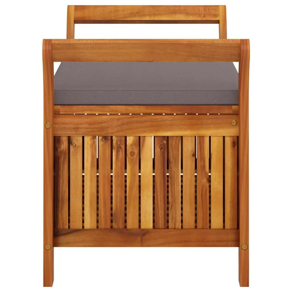 Solid Wood Garden Storage Bench 91cm with Cushion