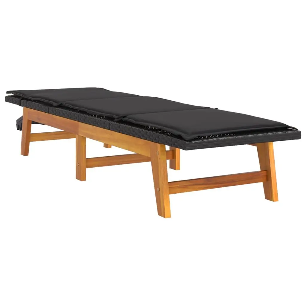 Adjustable Sun Lounger with Cushion