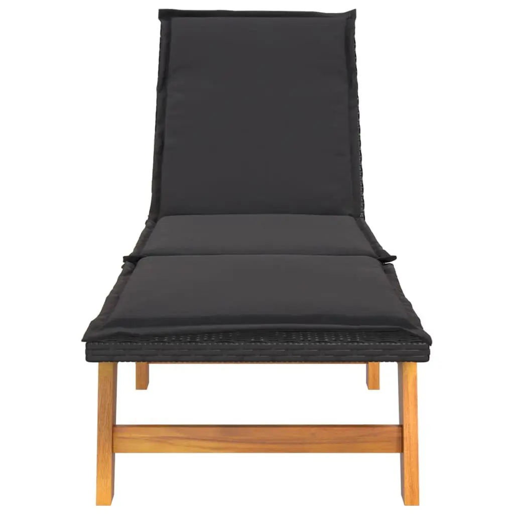 Adjustable Sun Lounger with Cushion