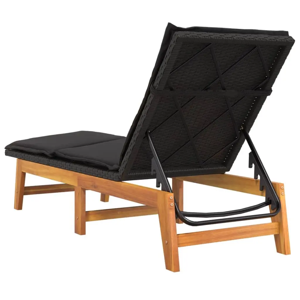 Adjustable Sun Lounger with Cushion