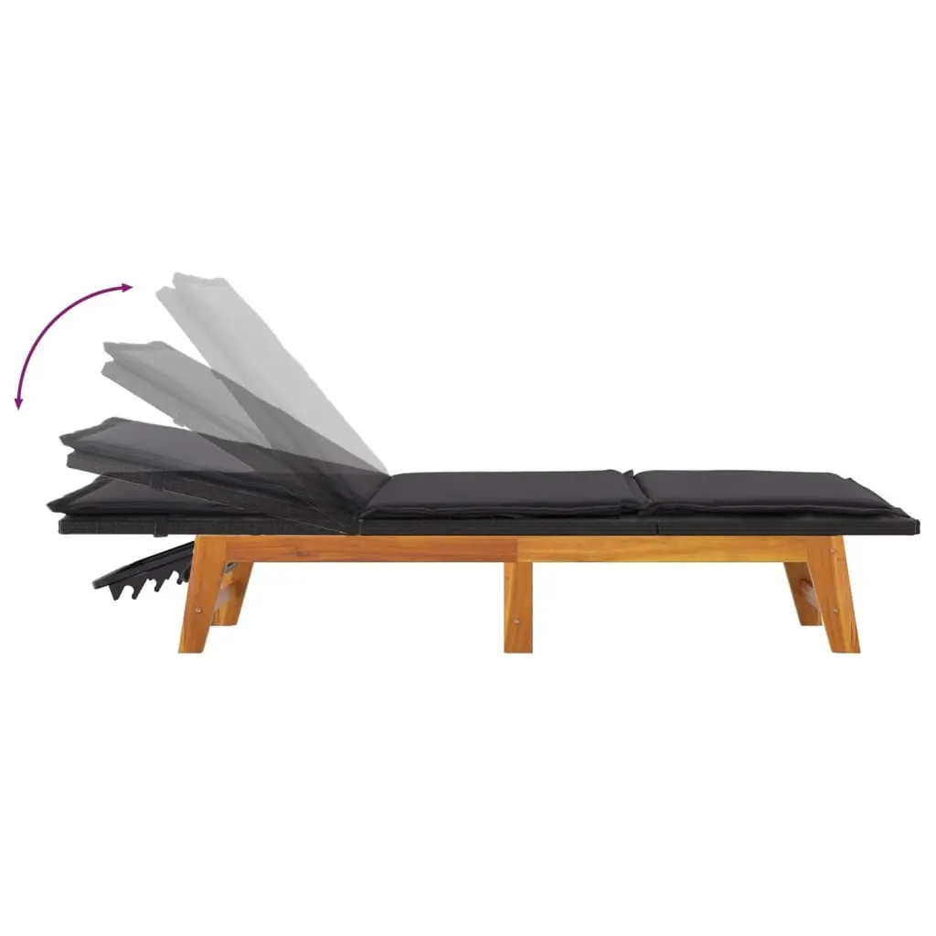 Adjustable Sun Lounger with Cushion
