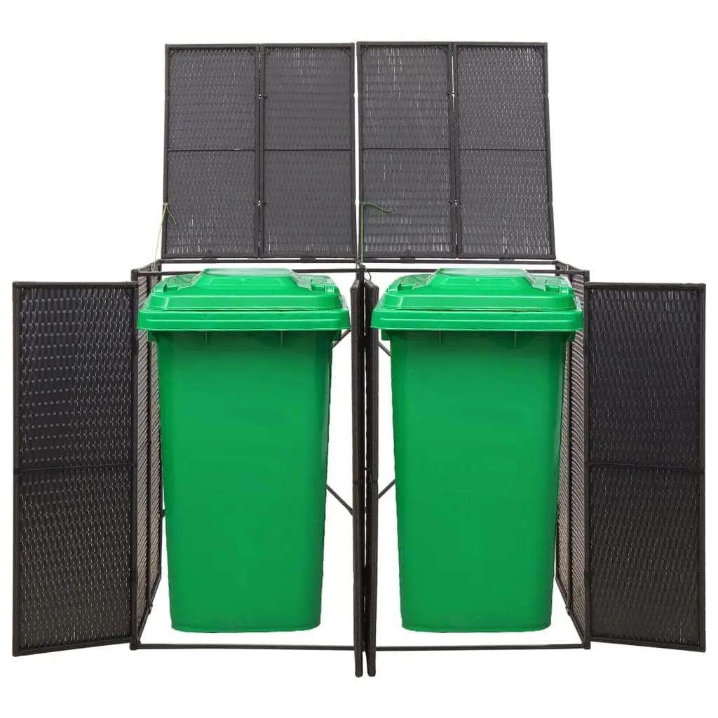 Double Wheelie Bin Shed for Outdoor Storage