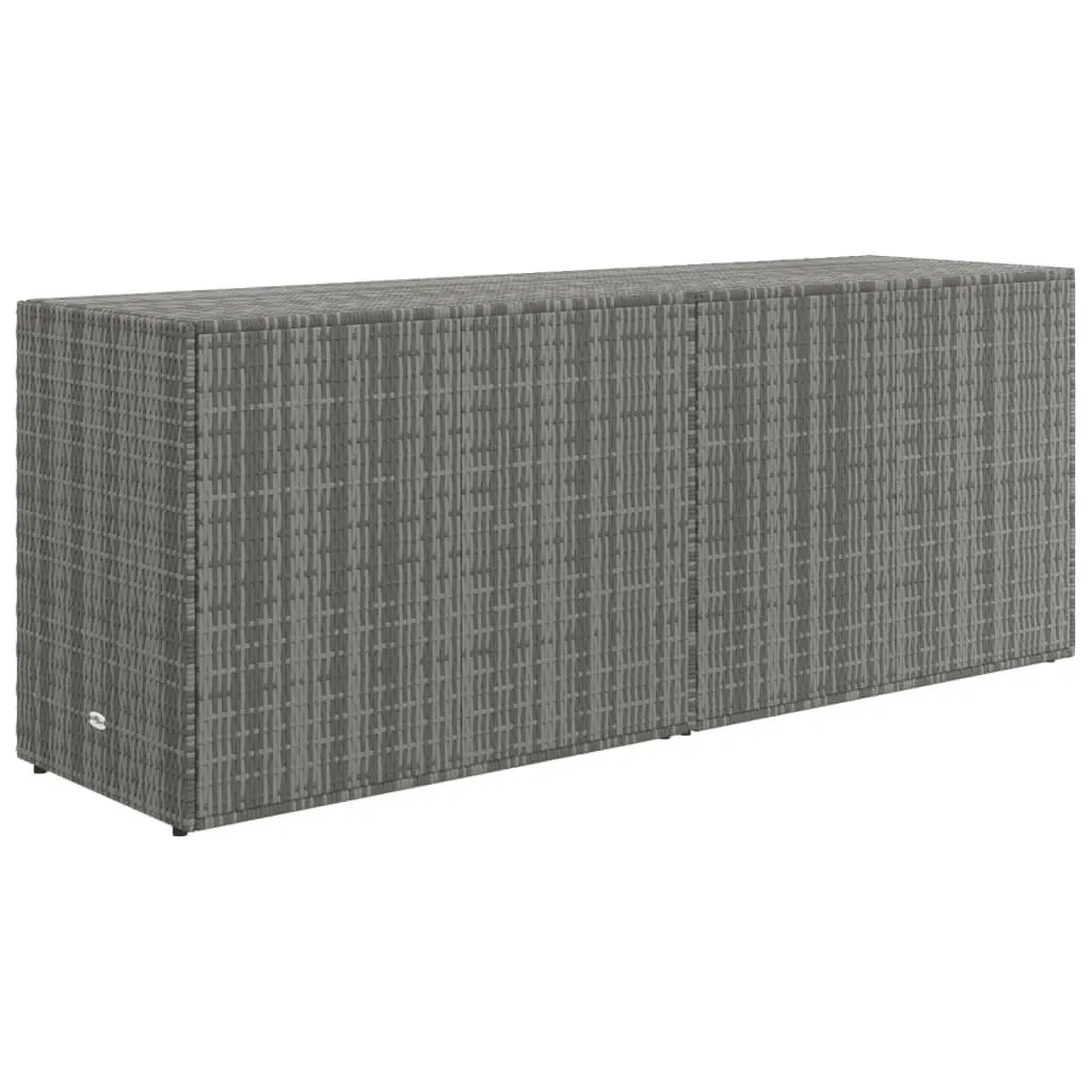 Garden Storage Cabinet Poly Rattan 198x55.5x80cm Grey
