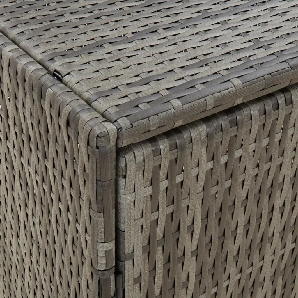 Garden Storage Cabinet Poly Rattan 198x55.5x80cm Grey