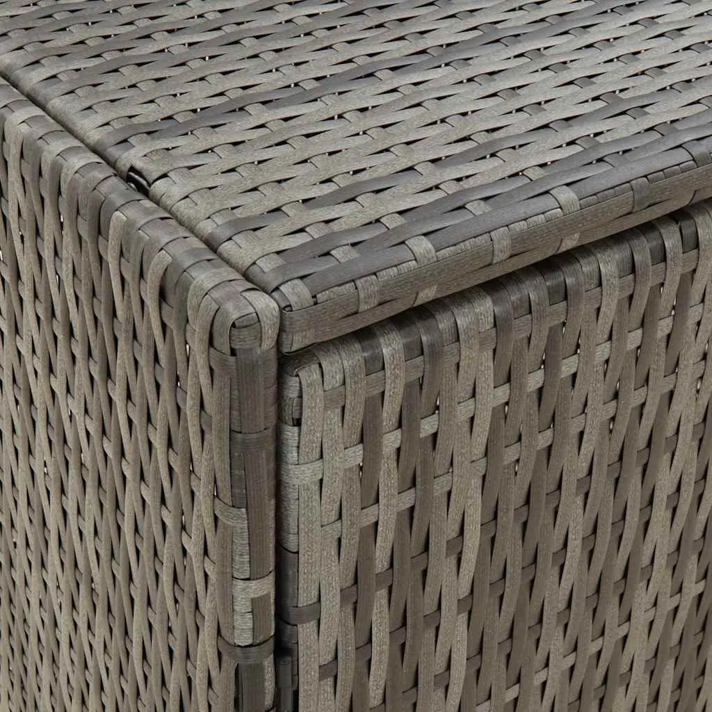 Garden Storage Cabinet Poly Rattan 59W x 40D x 180H cm Grey
