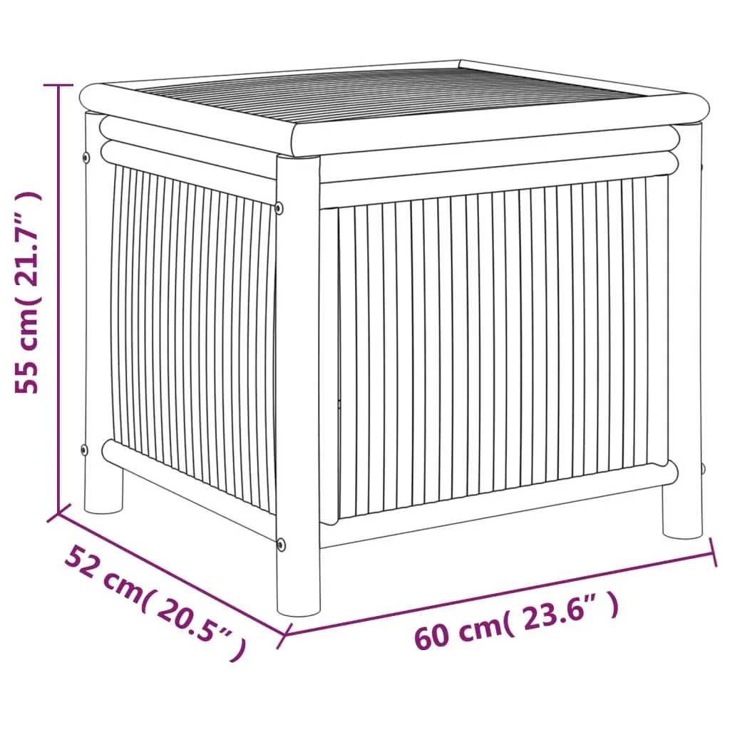 Bamboo Garden Storage Box for Outdoor Use