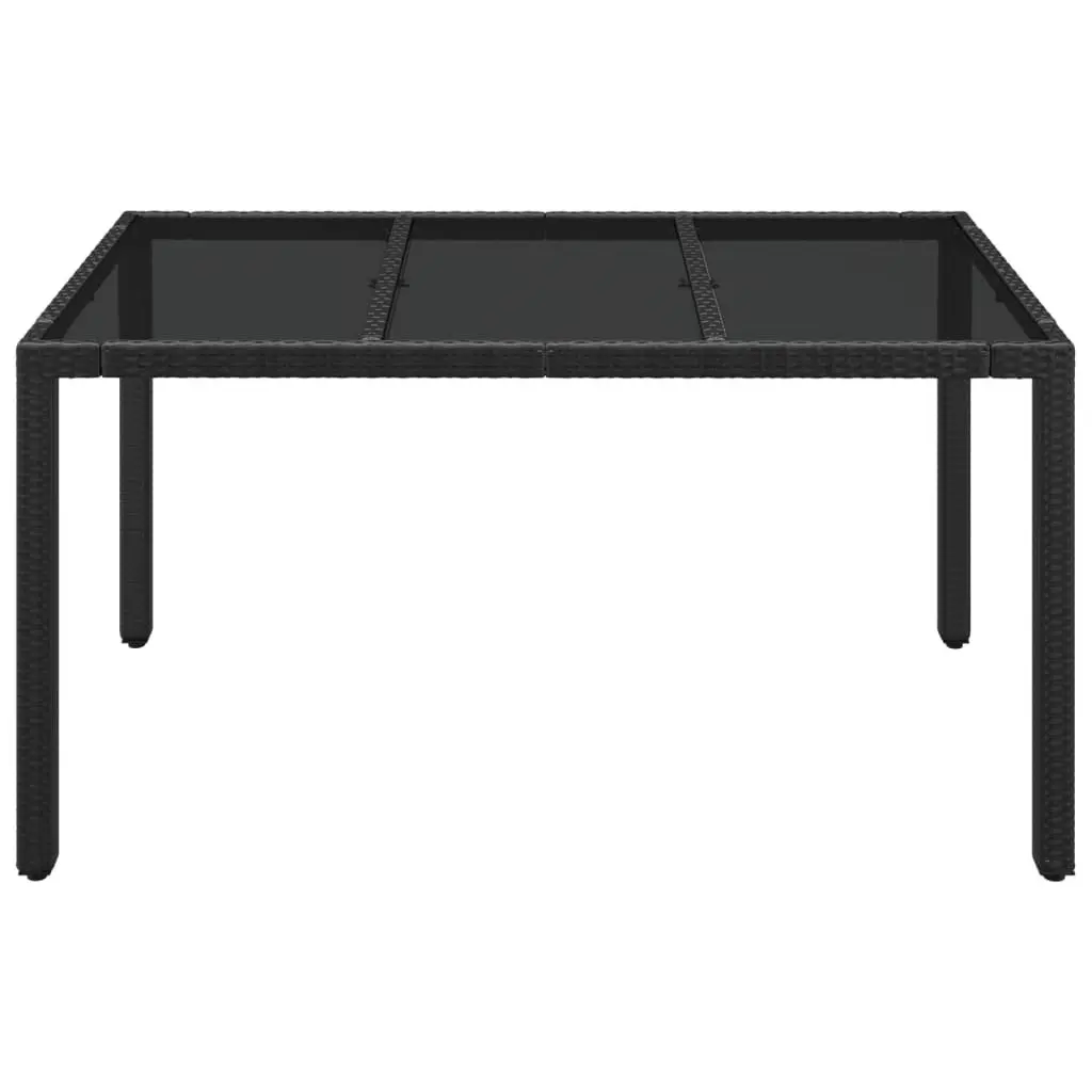 Outdoor Garden Table with Durable Glass Top